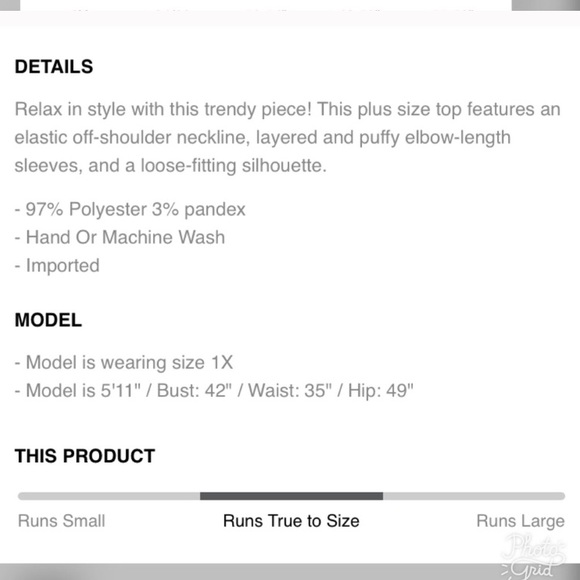 NEW PLUS [1X Left] Lavender Off-Shoulder top - Picture 7 of 8